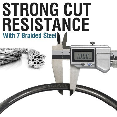 Combination Lock with Straight Cable