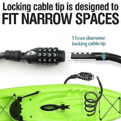 Combination Lock with Coiled Cable