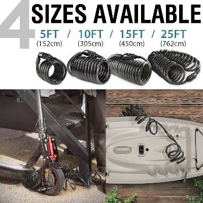 Combination Lock with Coiled Cable